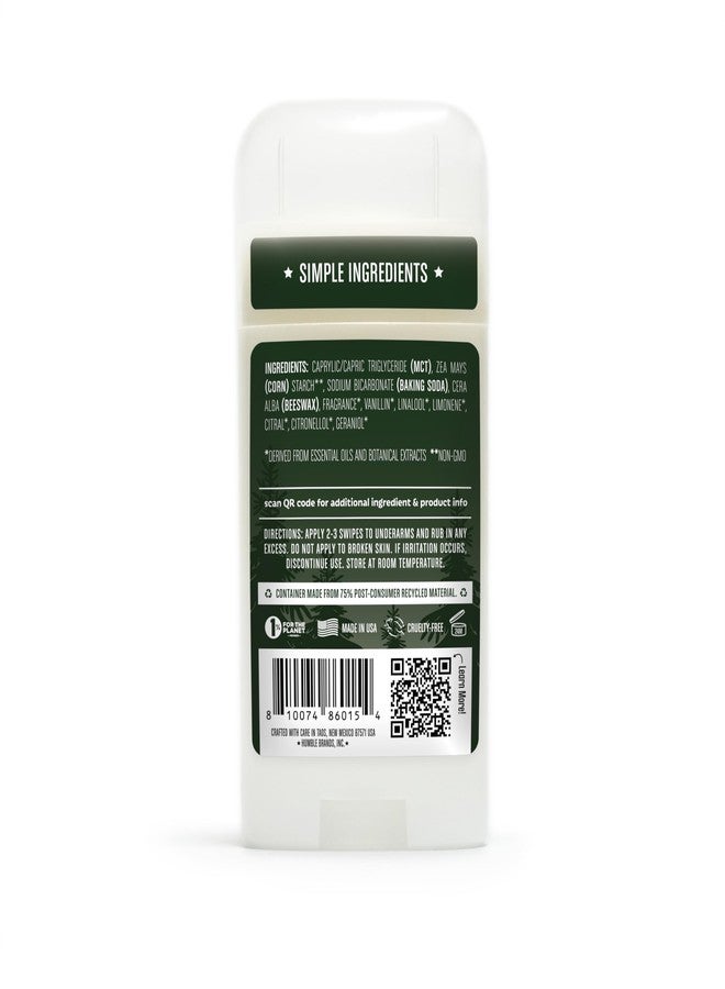 هامبل سيمبل اند ترو مزيل عرق همبل براندز الأصلي الخالي من الألومنيوم. تحكم طويل الأمد في الرائحة مع صودا الخبز والزيوت العطرية، برائحة اللبان والتنوب، عبوة من قطعة واحدة - Image 2